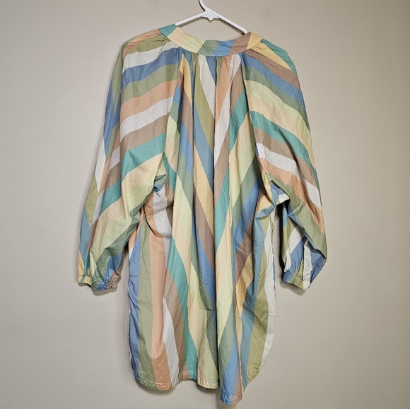 Heel Athens Lab Top Striped Pullover Women's Size XL Peasant Lagenlook Hellenic - Picture 5 of 7